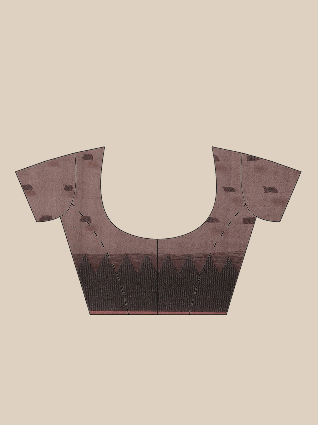 Handloom Chanderi Saree with Temple Style Copper Resham Weaving