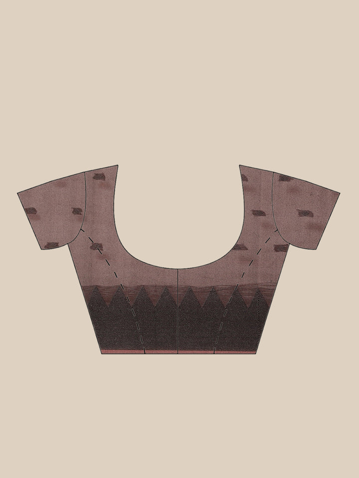 Handloom Chanderi Saree with Temple Style Copper Resham Weaving