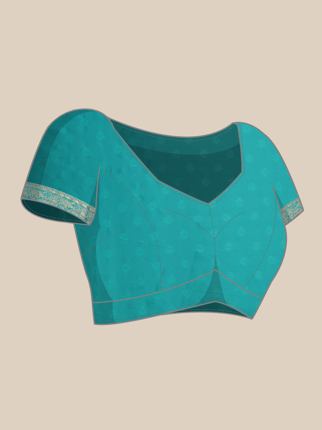 Blue Baluchari Saree with Zari & Resham woven Dancing Pictoral motif