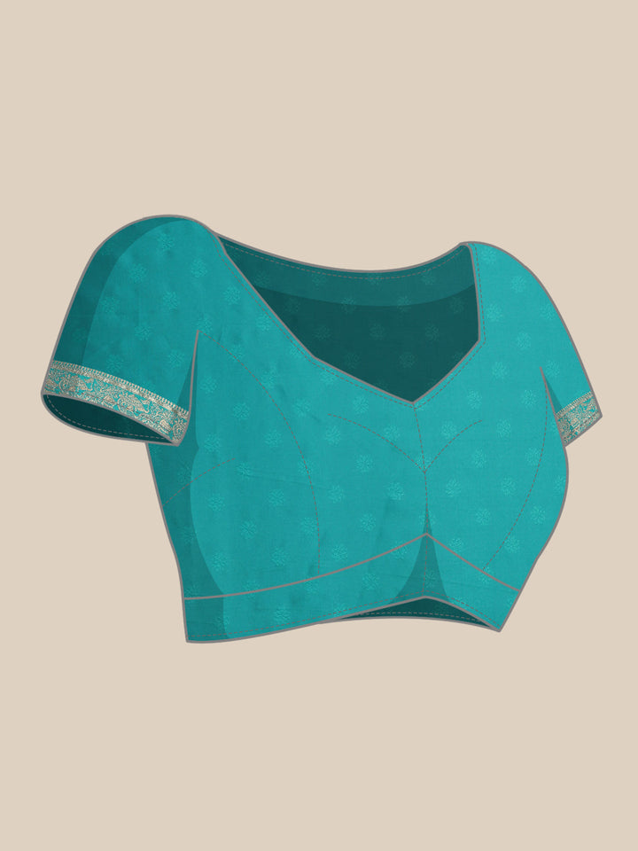 Blue Baluchari Saree with Zari & Resham woven Dancing Pictoral motif