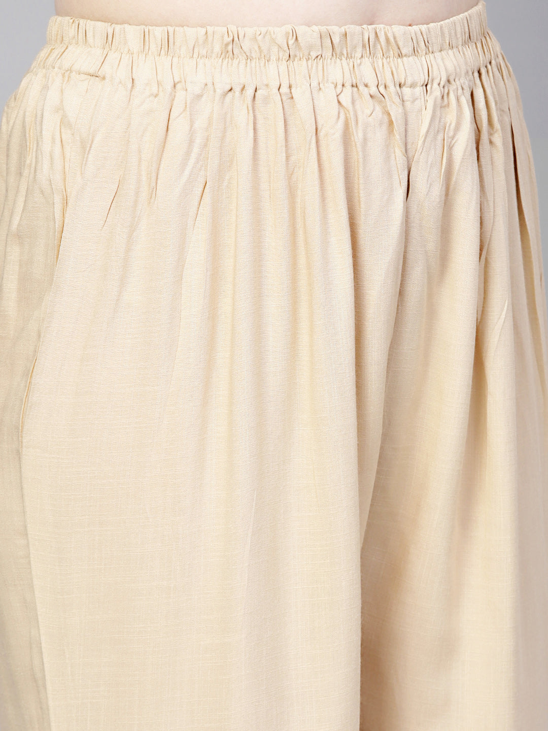 Cotton Kurta Pallazo Set with Animal Motif Embroidered Dupatta