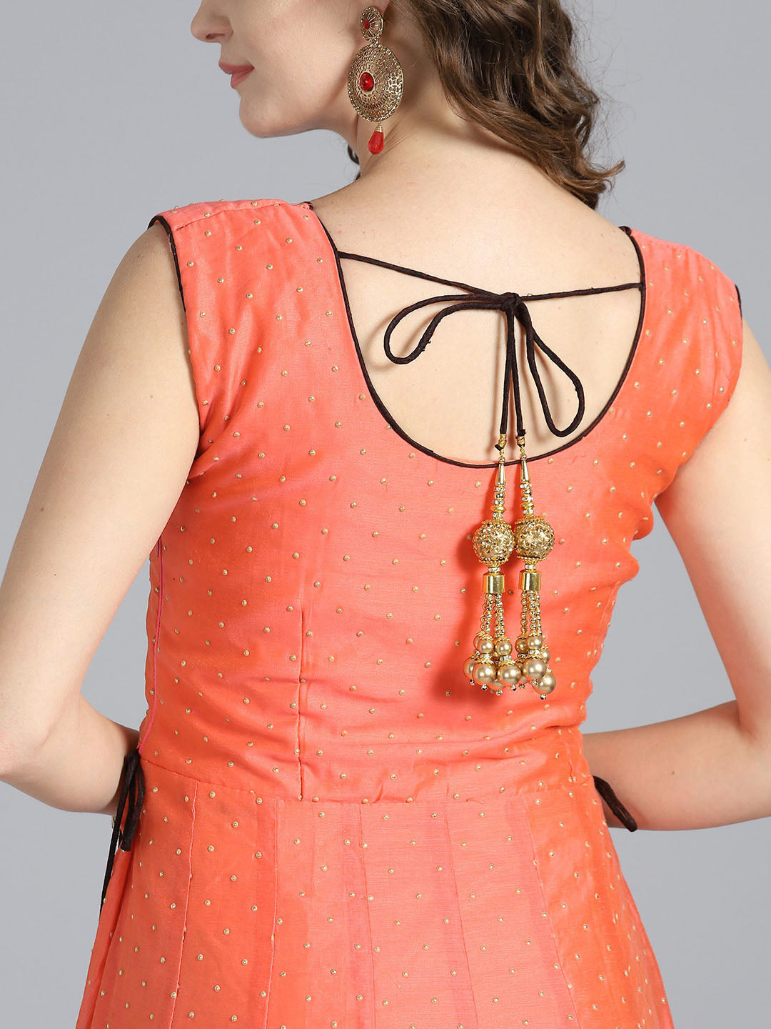 Angrakha Embellished Suit with Banarasi Dupatta