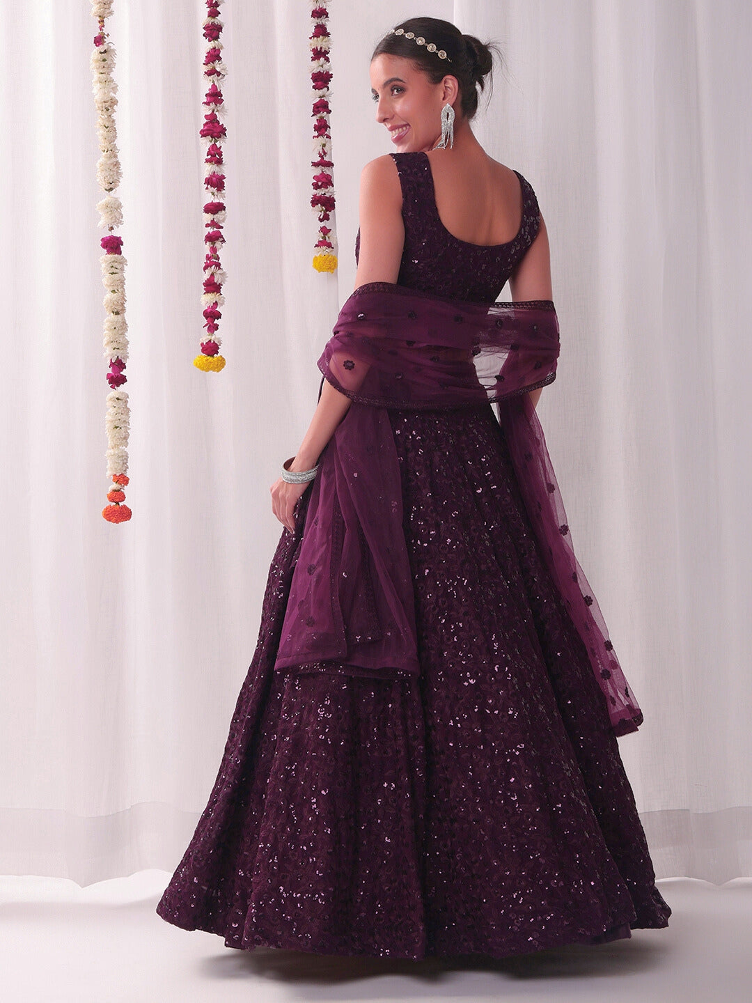 All over Sequin Embroidery Lehenga Set