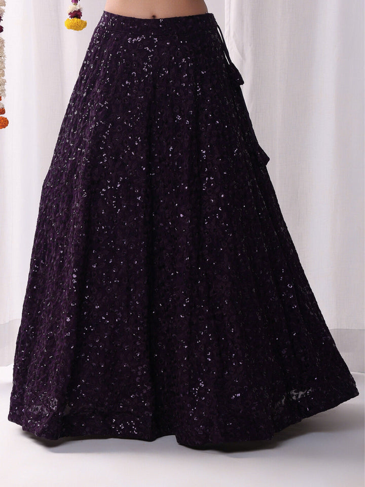 All over Sequin Embroidery Lehenga Set