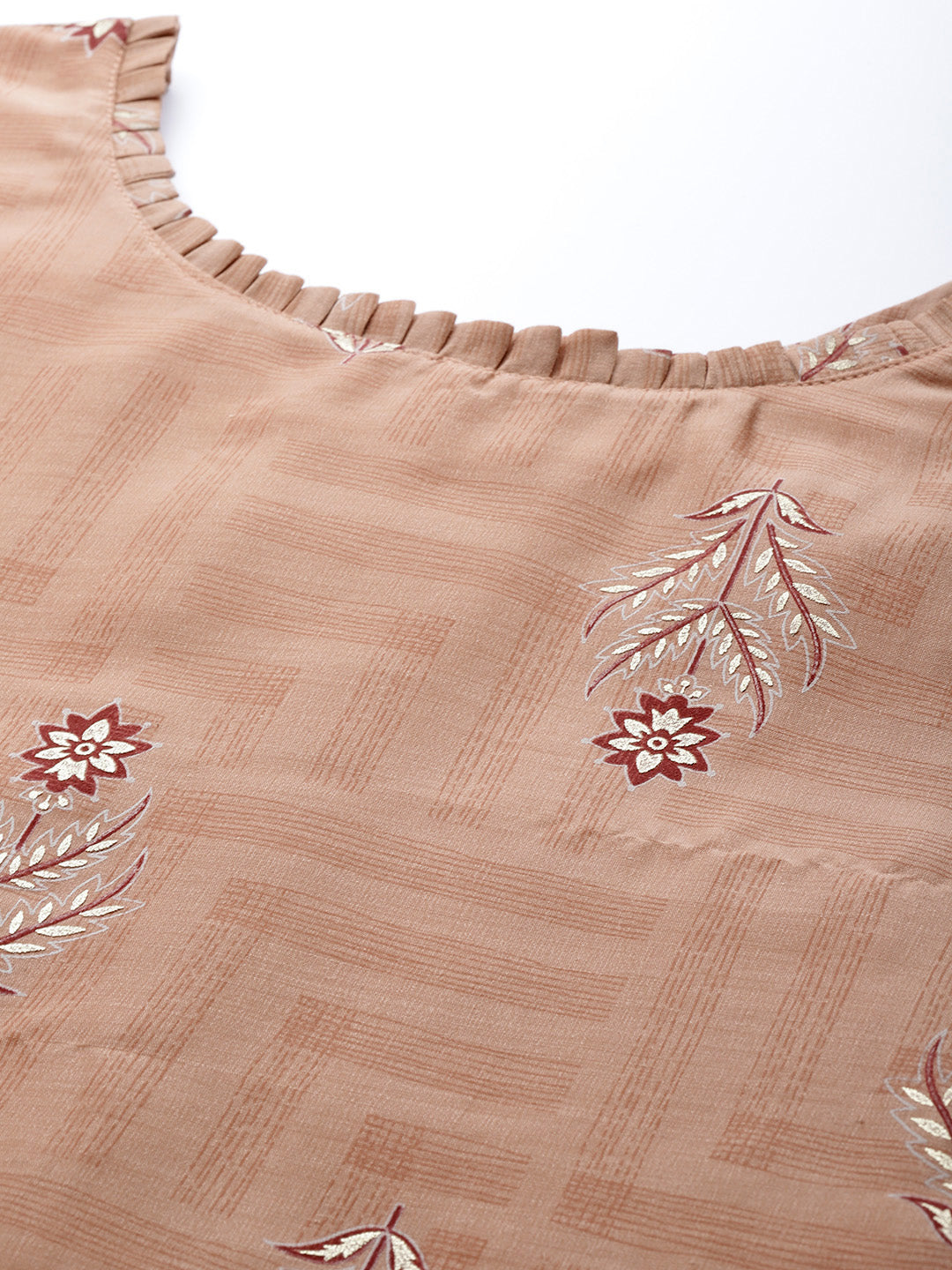 Pastel Indie Print Gota Embellishment Kurta Sharara Set