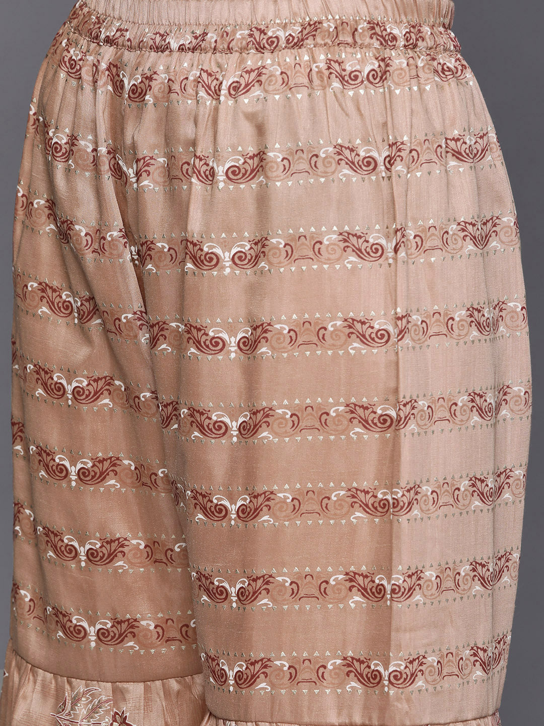 Pastel Indie Print Gota Embellishment Kurta Sharara Set