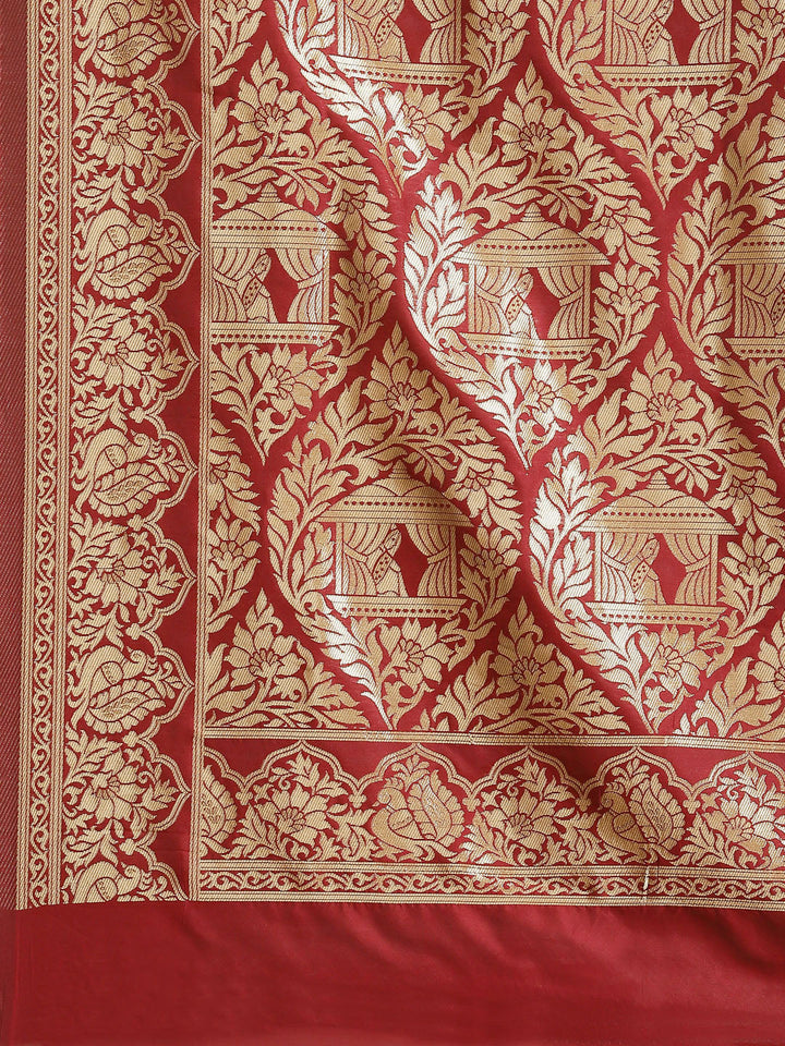 Ombre Resham & Zari weaving Saree with Wedding Procession Doli Motifs