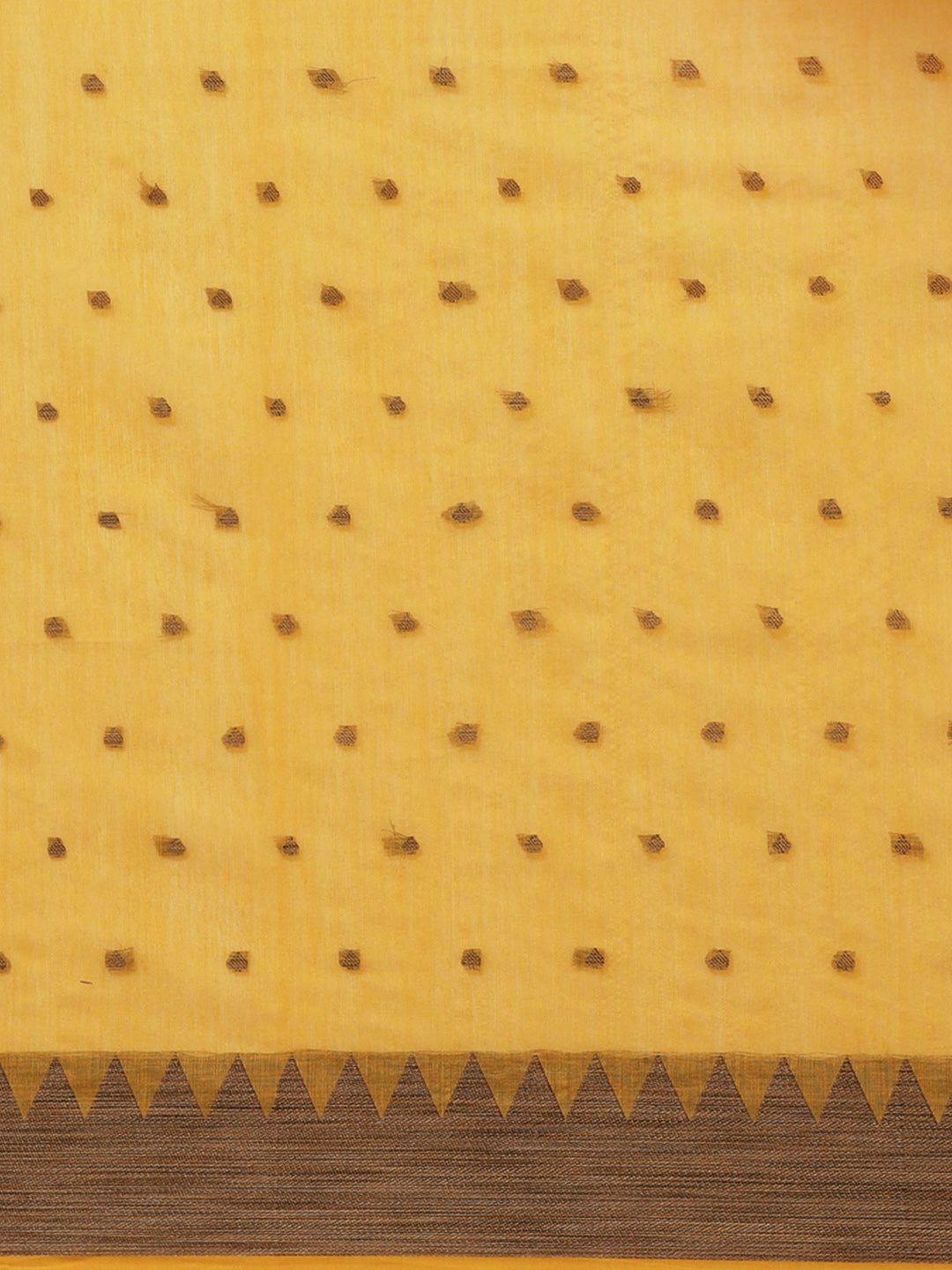 Handloom Chanderi Saree with Temple Style Copper Resham Weaving