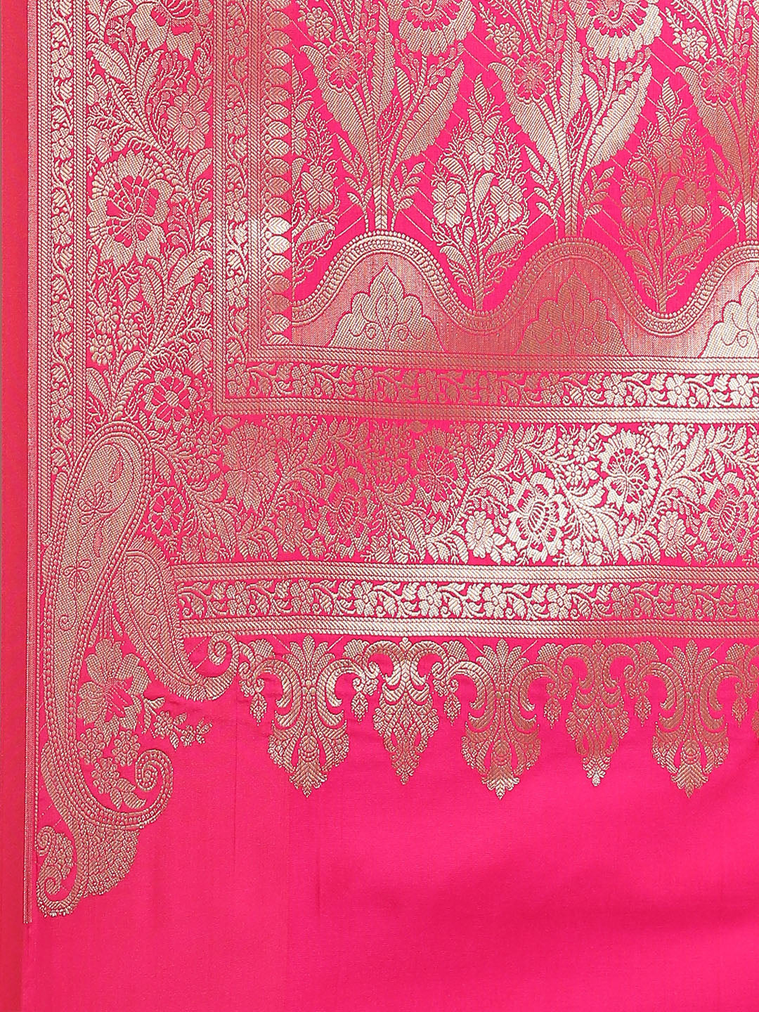 Maroon Kanjeevaram Oxidised Zari Silk Saree With Contrast Rich Pallu