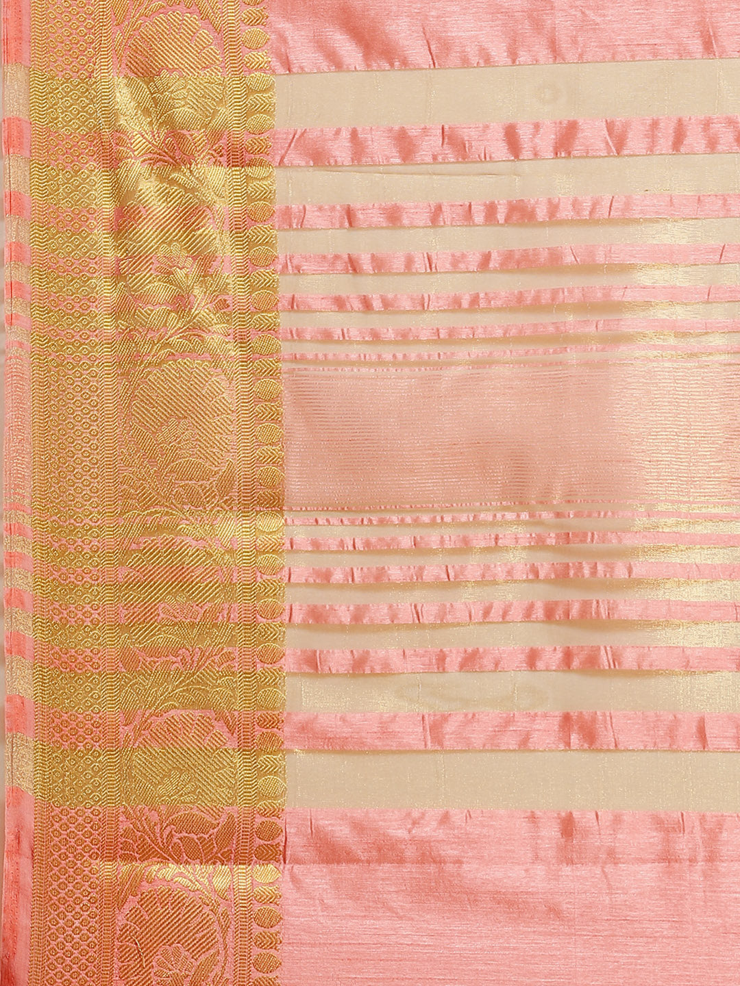 Pastel Handloom Raw Silk Saree with Intricate Zari Woven Border