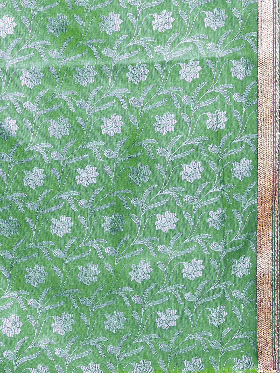 Pink & Green  Banarasi Art Silk Saree
