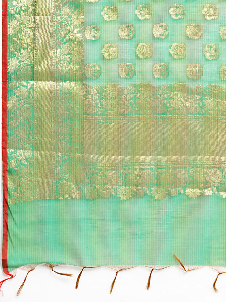 Banarasi Handloom Dress Material with Zari Resham Weaving