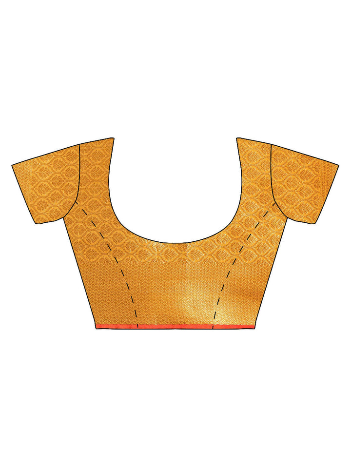 Chanderi Silk Banarasi Saree with Handloom Zari Ethnic Motifs