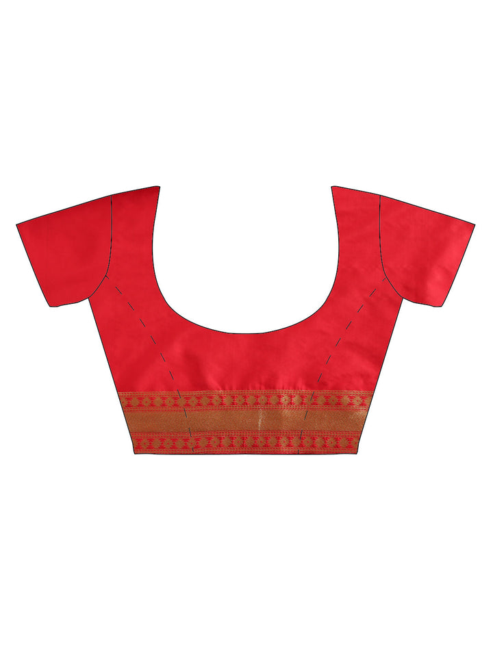 Banarasi Handloom Silk Saree with Intricate Zari Mughal Motifs