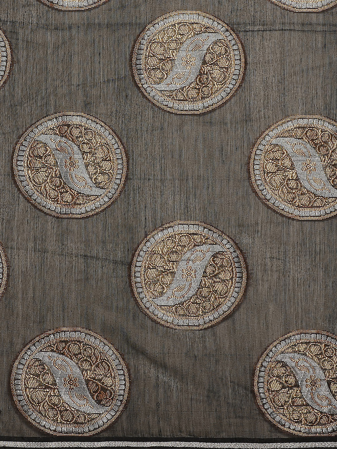 Chanderi Silk saree with Gold and Silver Zari
