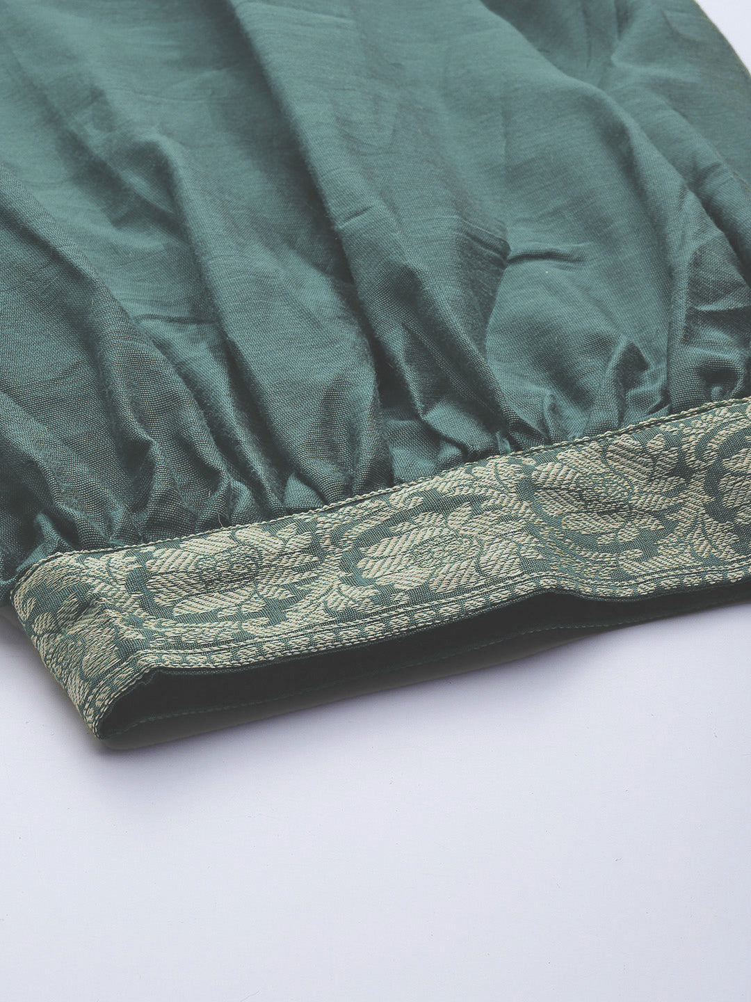 Banarasi Chanderi Silk Unstitched Suit with weaving stripes Dupatta