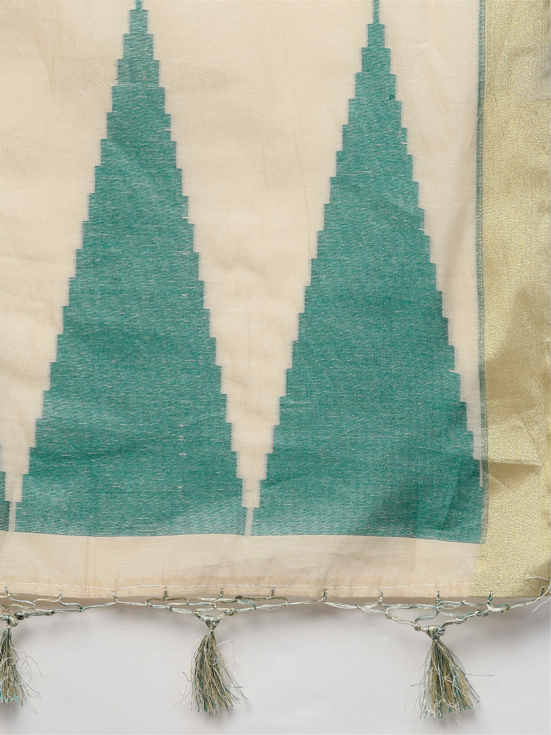 Banarasi Silk Saree with Handloom Woven Temple Pattern