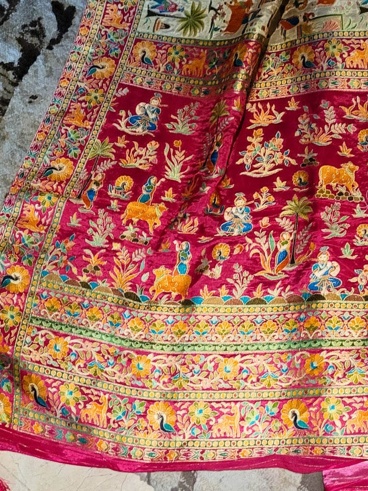 Traditional Kalamkari Silk Saree
