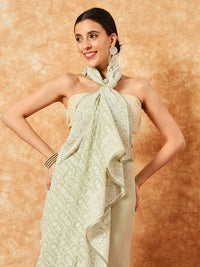 Chhabra 555 Georgette Thread Embroidered  Party Wear Saree with Intricate Crystal Embellishments