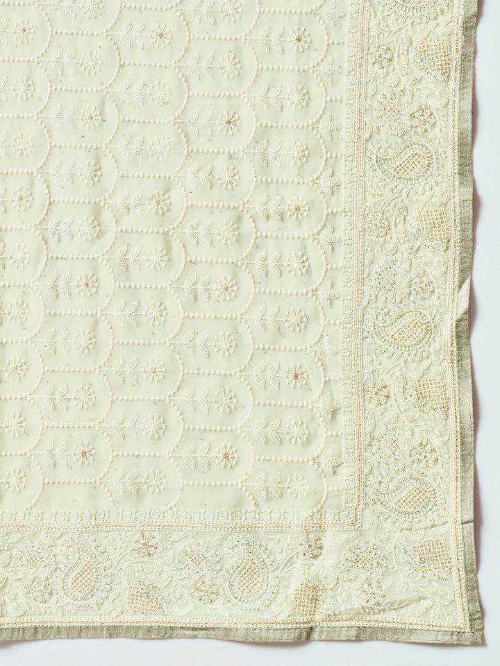 Georgette Thread Embroidered  Party Wear Saree