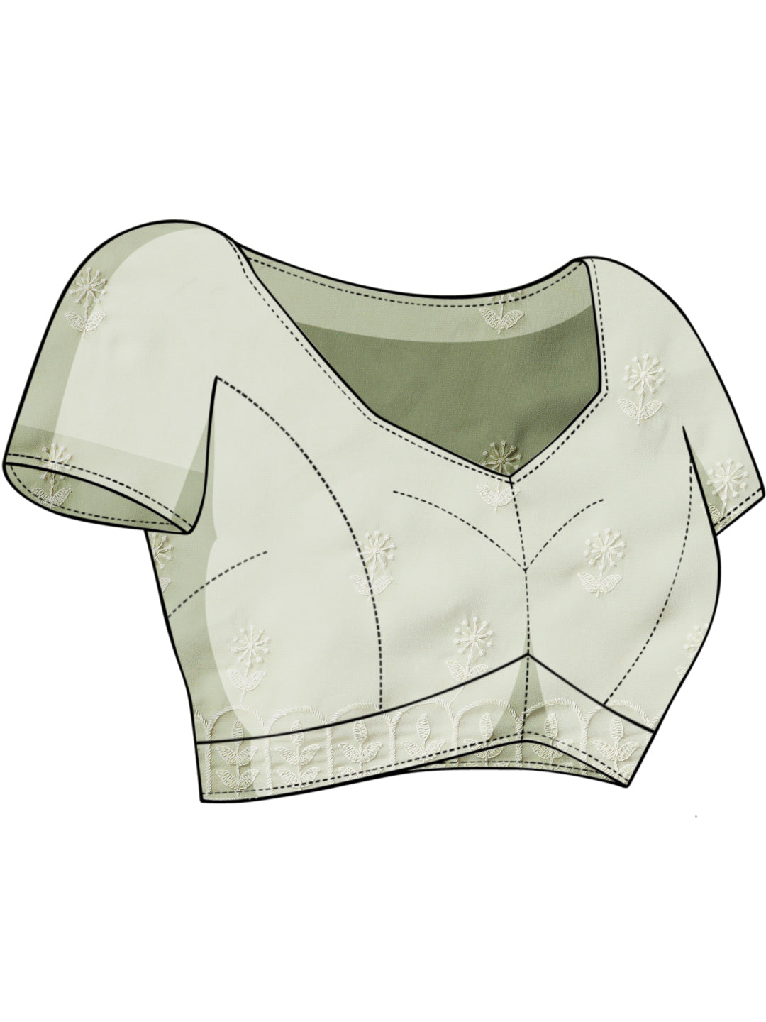 Georgette Thread Embroidered  Party Wear Saree