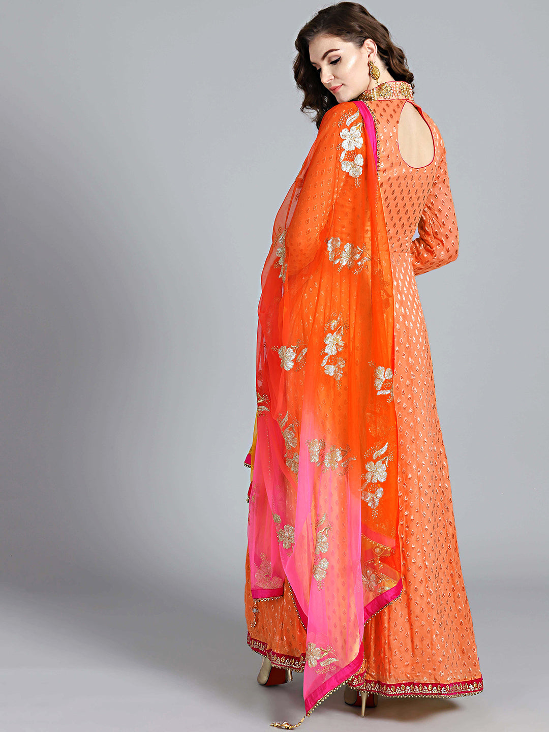 Khaddi Georgette Woven Suit with Embroidered Dupatta