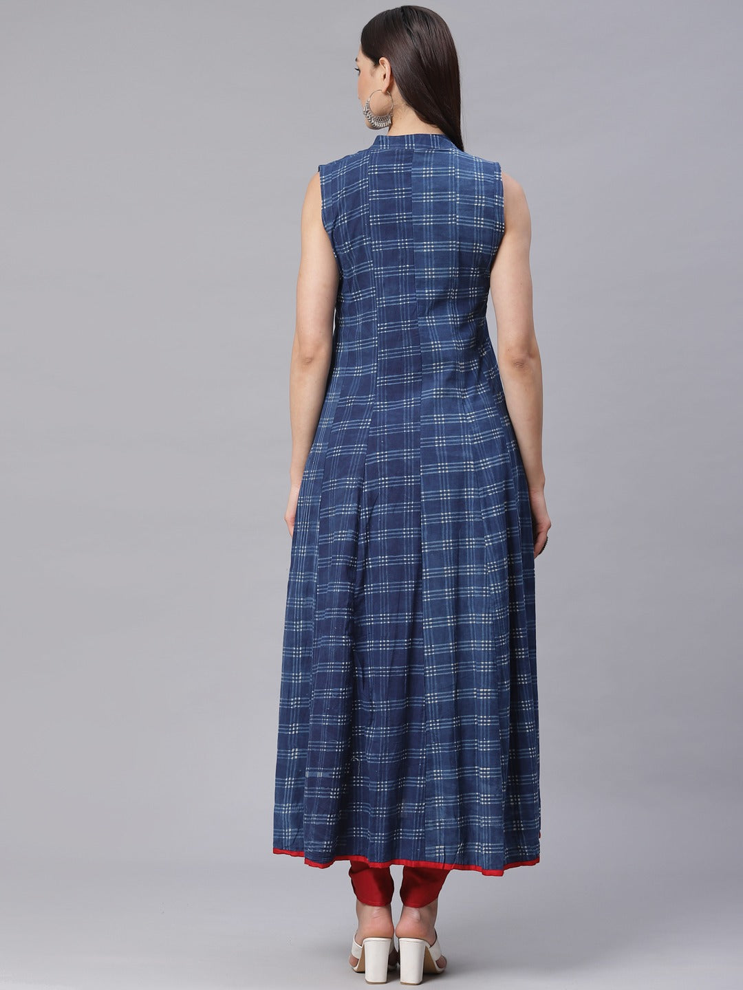 Made to Measure Printed Fusion Kurta Dhoti Set with Geometrical Print High Slit Jacket