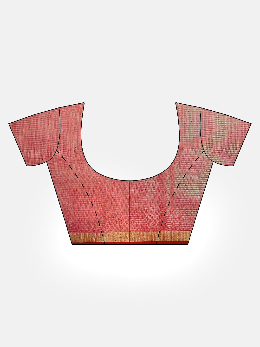 Chanderi Silk saree with intricate Zari weaving in a striped pattern