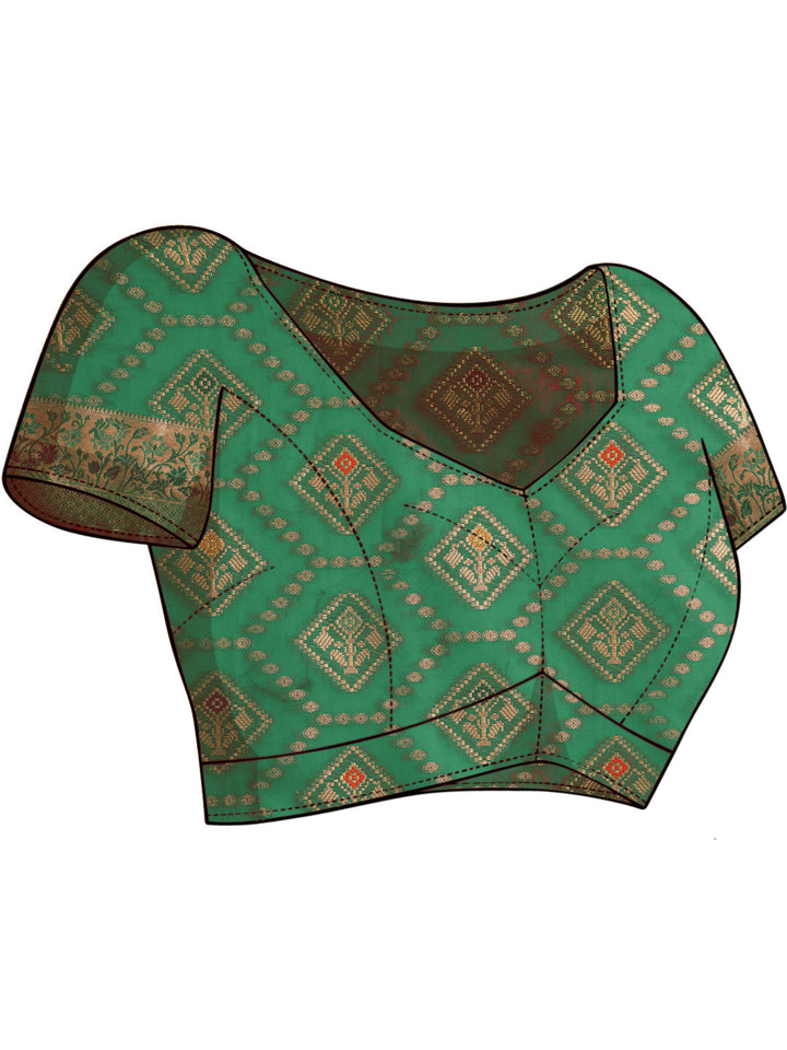 Chanderi Silk Resham & Zari Woven Meenakari Saree