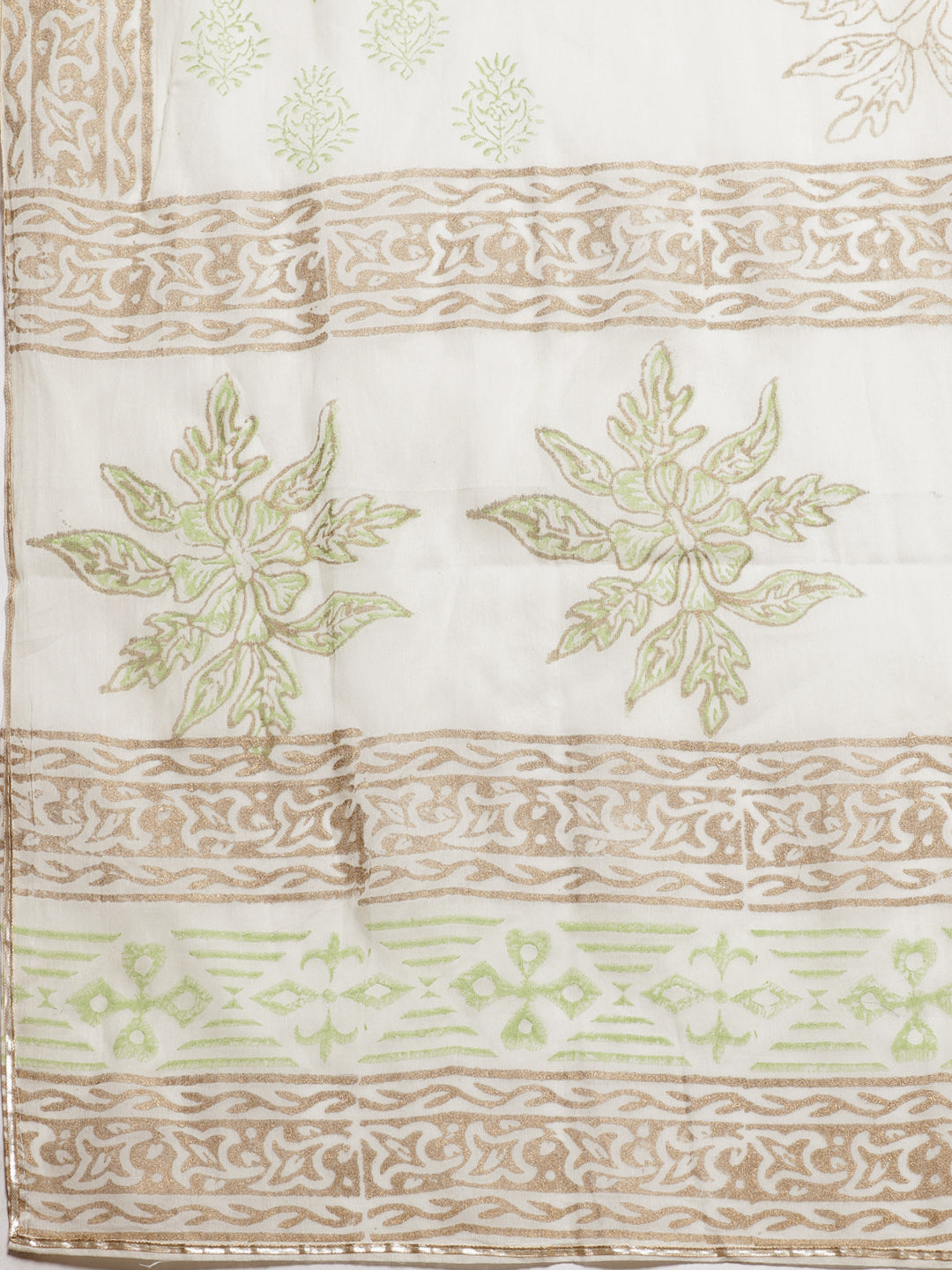 Pure Cotton Cambric Block Printing Stitched Suit with Gotta-Patti Embroidery & Sharara