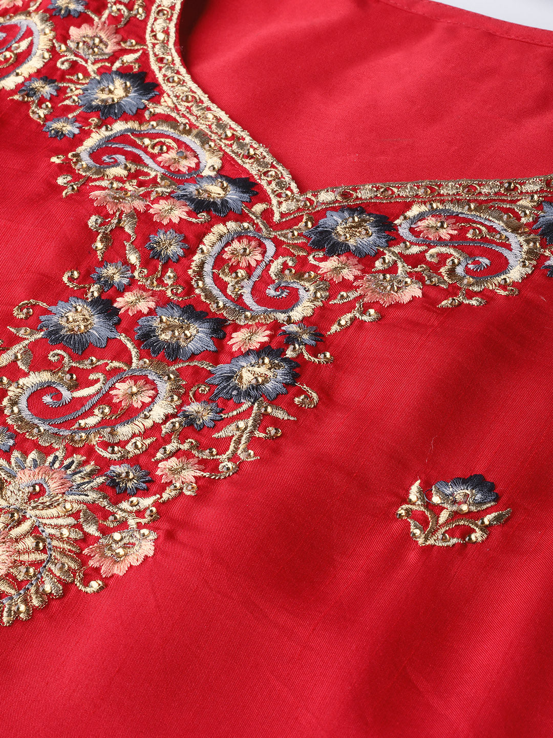 Embellished Kurta Sharara Set with Zari and Resham