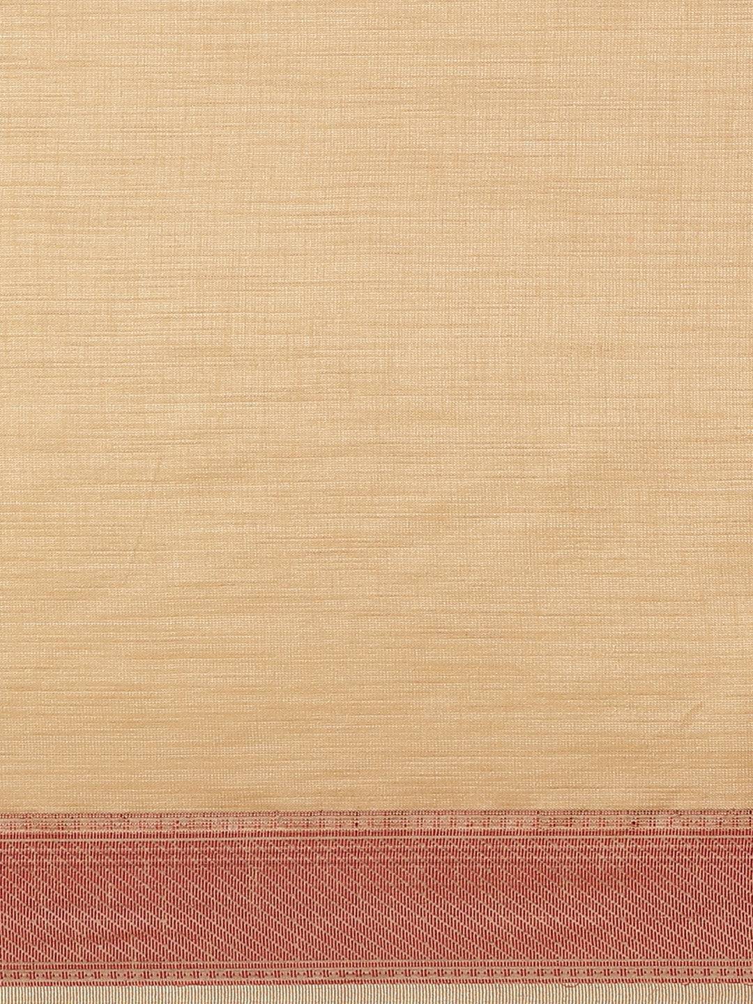 Jute Silk Resham Self embossed Saree with Kanjivaram Temple Pattern & Contrast Border