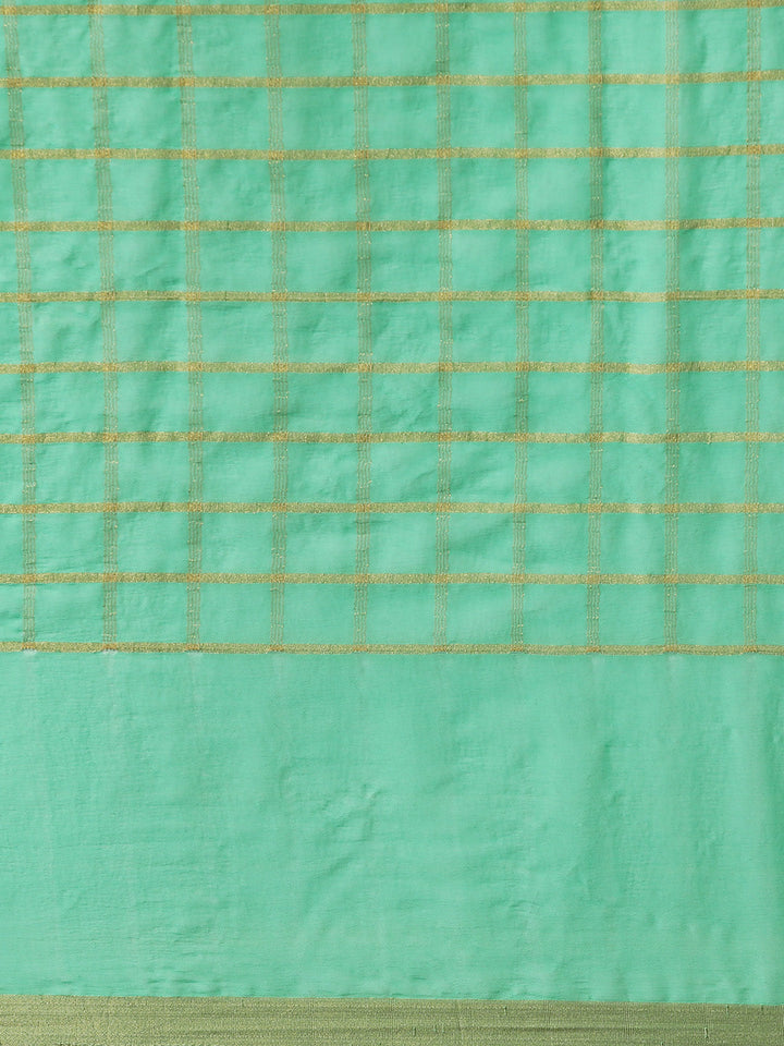 Sea Green Gharchola Georgette Saree
