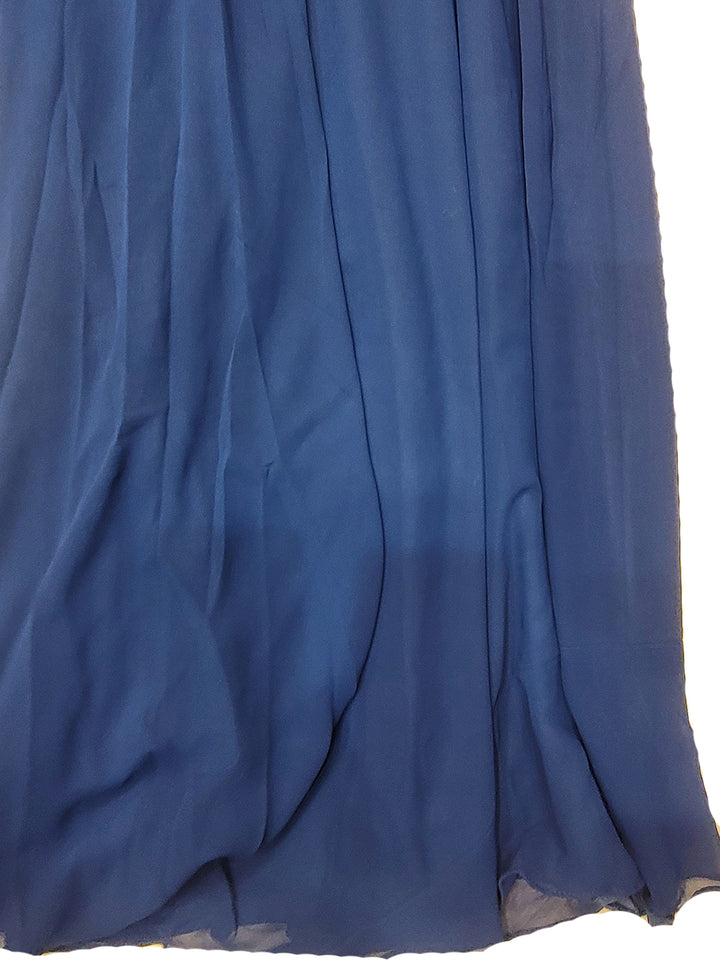 Mandala Embroidered Sleeveless Top with Palazzo Set in Navy Blue