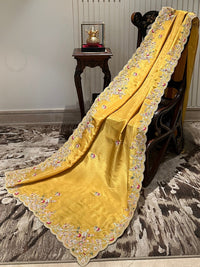 Elegant Yellow Silk Saree
