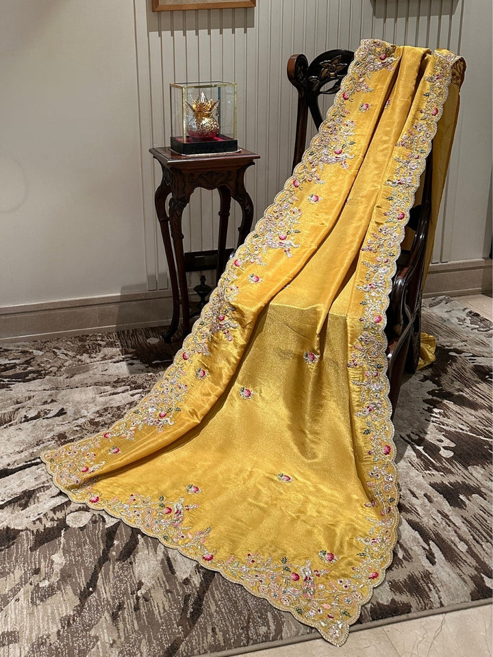 Elegant Yellow Silk Saree
