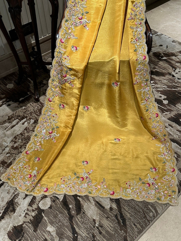 Elegant Yellow Silk Saree