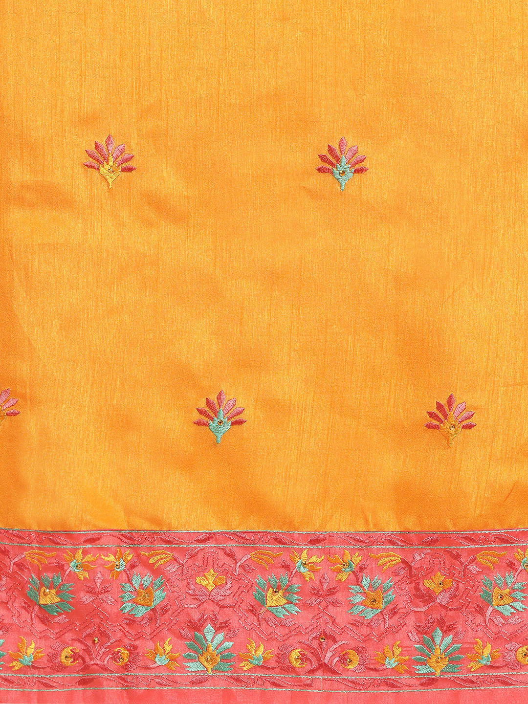 Tussar Banarasi Silk saree with Kantha Embroidery