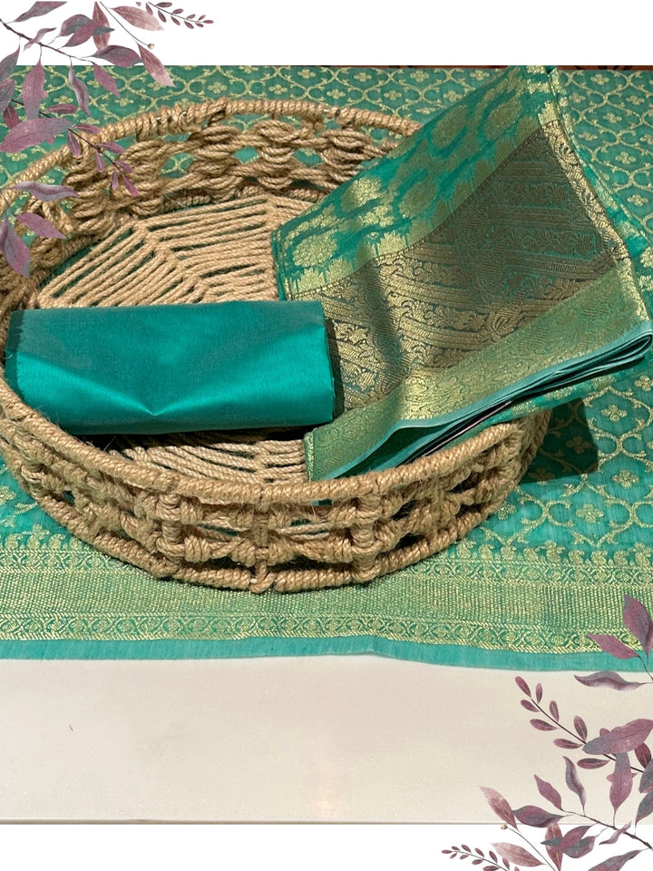 Teal Green Woven Suit