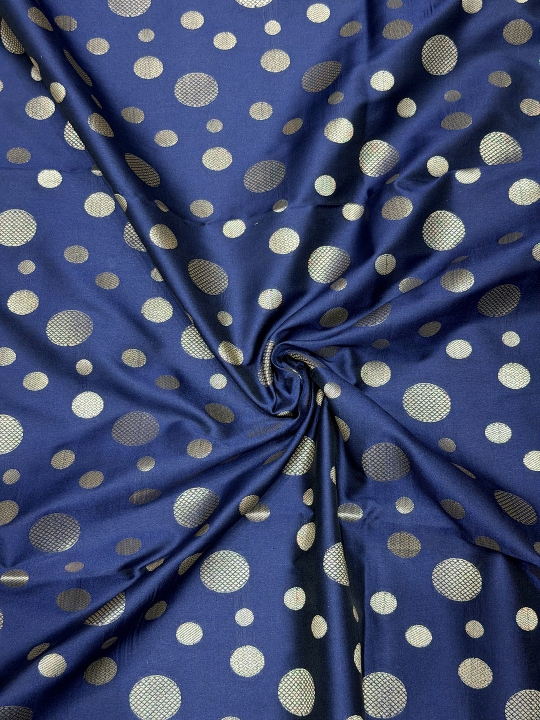 Banarasi Silk Colorblocked Dress Material with Floral Zari Woven Motifs & Jhalar Dupatta