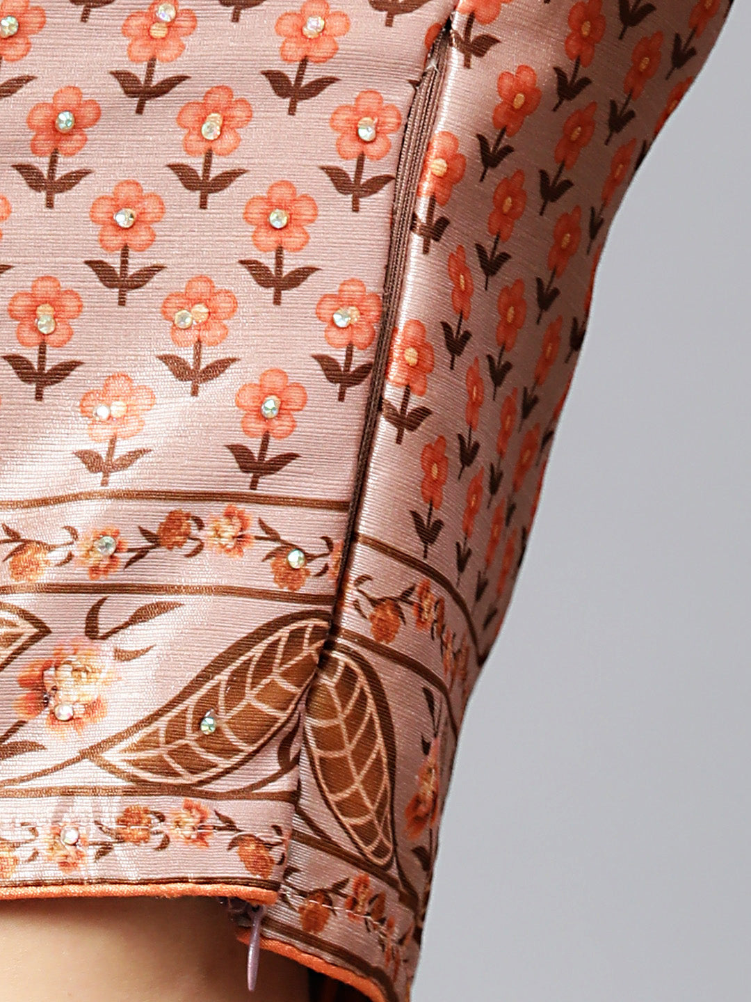 Digital Print Embellished Crop Top Lehenga Choli