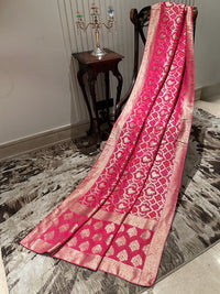 Bright Pink Georgette Saree