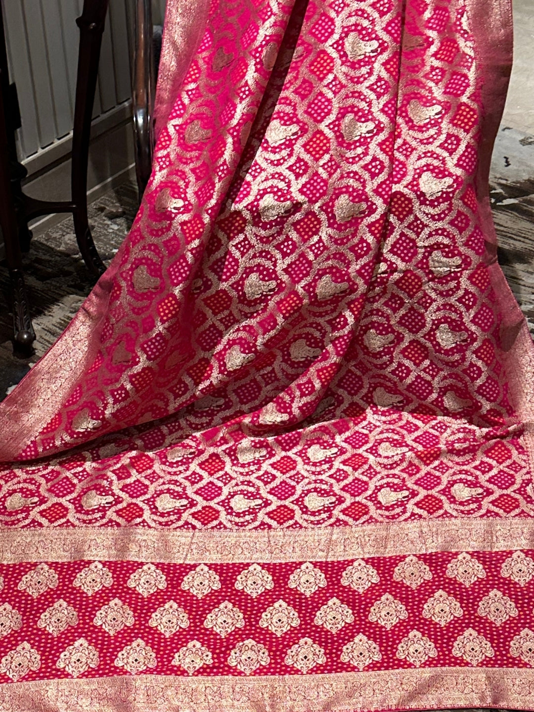 Bright Pink Georgette Saree