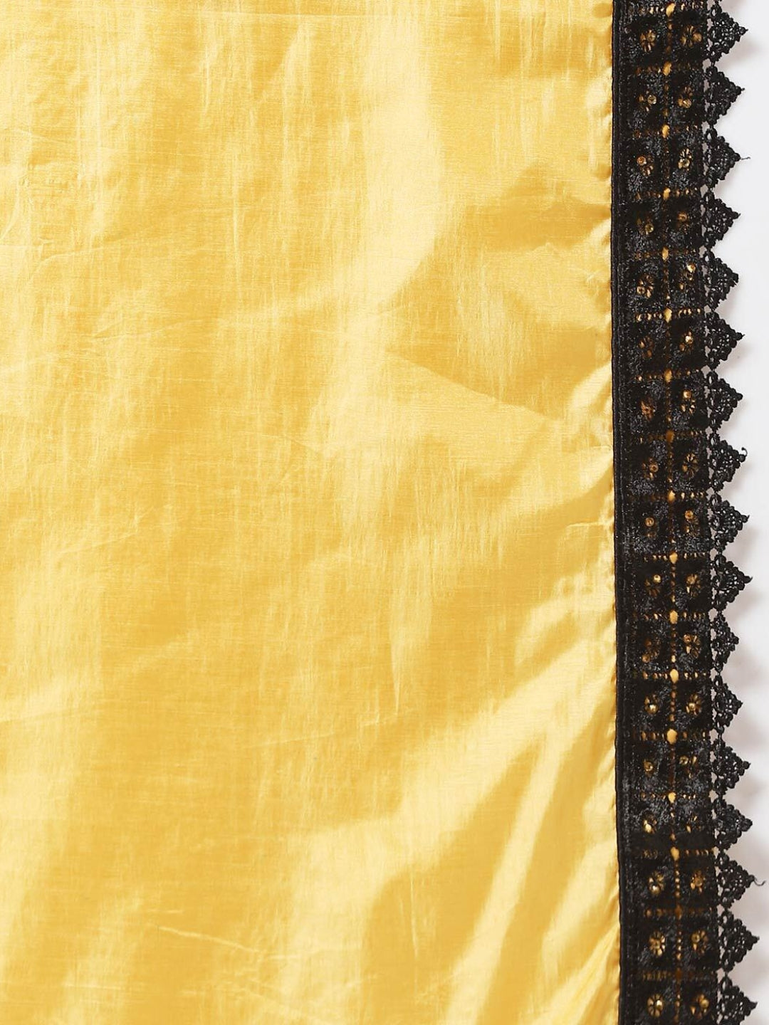 Textured Silk Saree with Resham Embroidery and Chantilly Lace Border