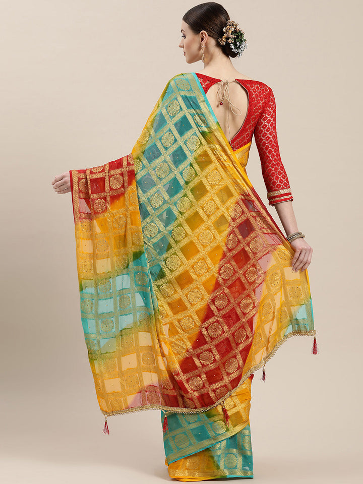Ombre Gharchola Georgette Saree