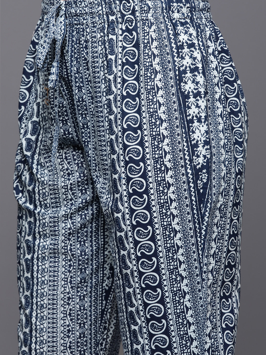 Cotton Batik Print Kurta Set with Bandhani Dupatta