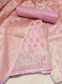 Chhabra 555 Meenakari Woven Handloom Chanderi Dress Material with Tasseled Dupatta & Brocade Salwar