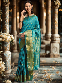 Chhabra 555 Zari Woven Ethnic Border Mysore Silk Handloom Saree with Meenakari weaving