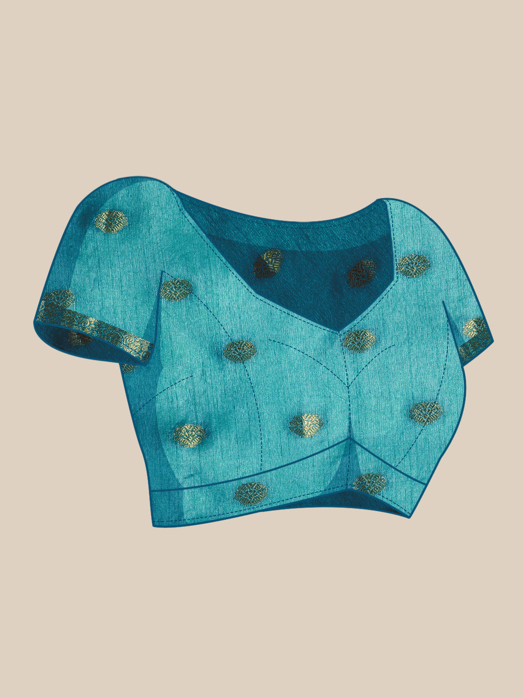 Zari Woven Ethnic Border Mysore Silk Handloom Saree with Meenakari weaving