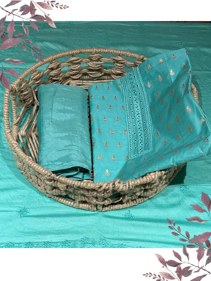Aqua Blue Woven Suit